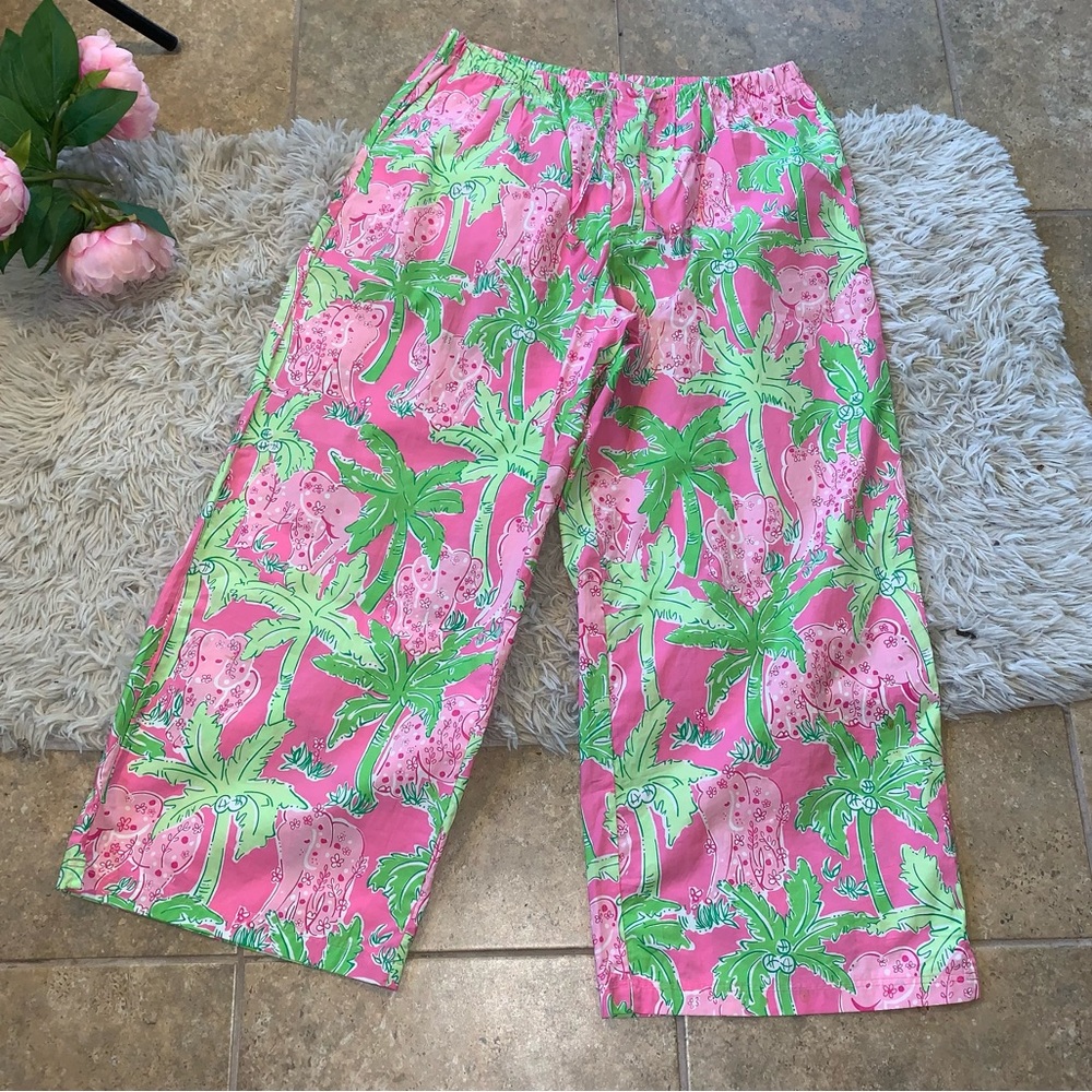 Vintage Rare LILLY PULITZER Vintage Taboo Elephant Print Pants